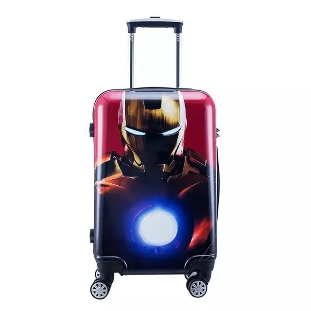 20/24Inch Cool Anime  Captain America Boy Trolley Case Travel Luggage Iron Man Rolling Suitcase