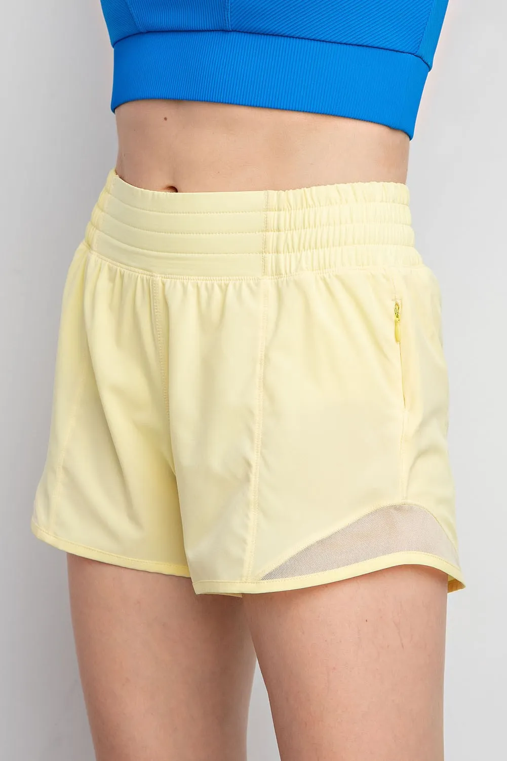 3In Stretch Woven Exercise Shorts w/ Side Mesh