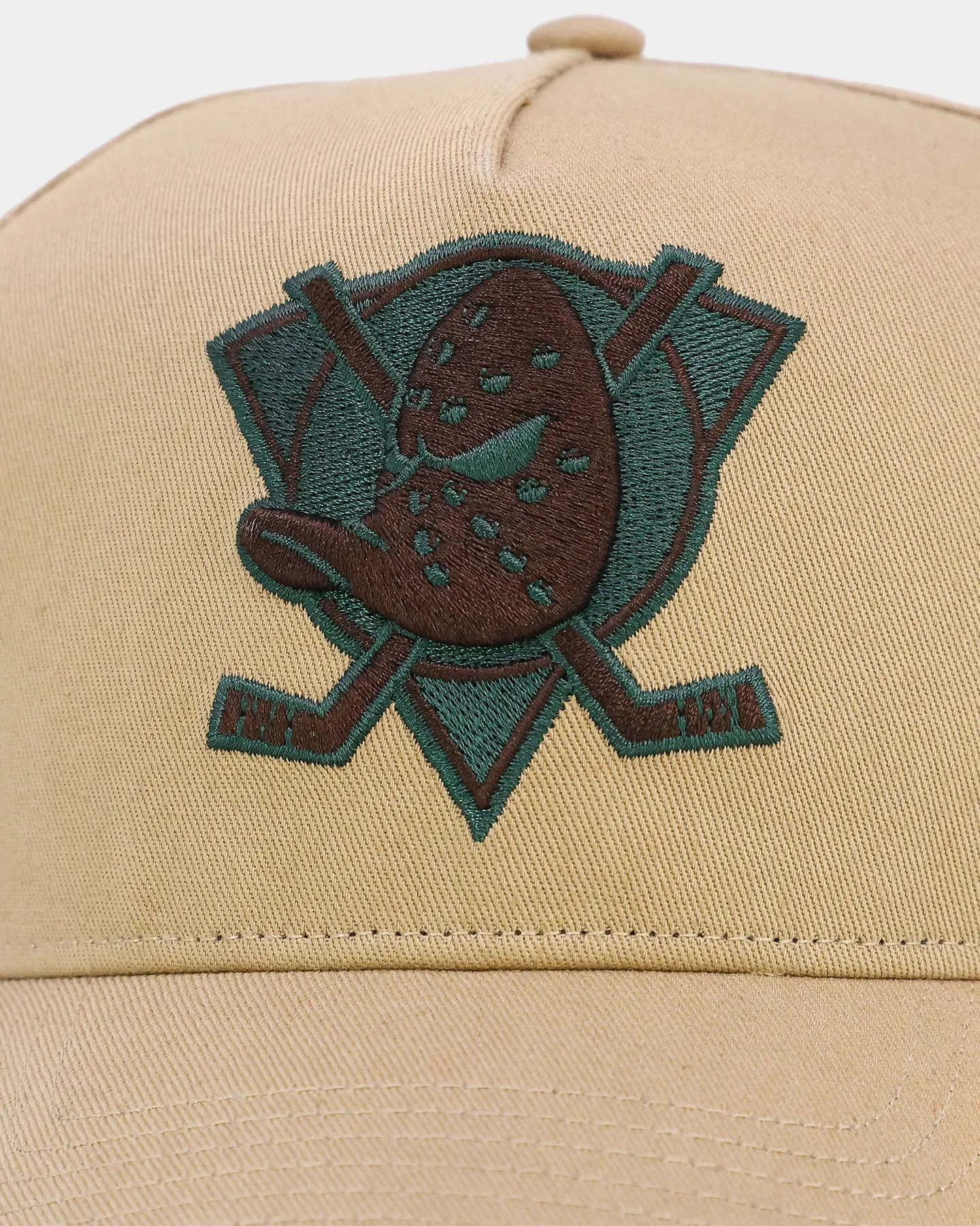 47 Brand Anaheim Ducks 'Croc Hunter' MVP DT Snapback Khaki/Dark Green