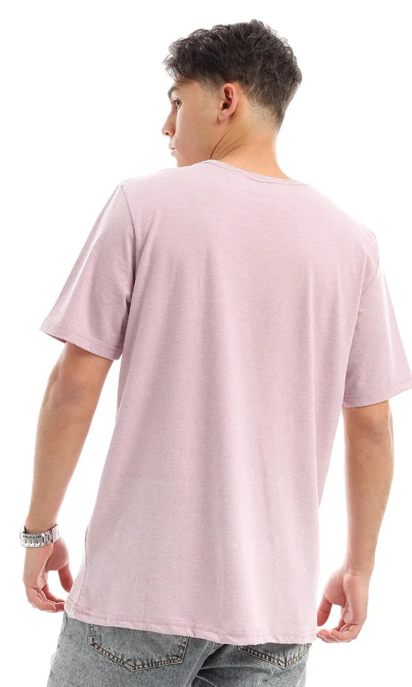 94615 Basic Solid Cotton Short Sleeves Purple Tee