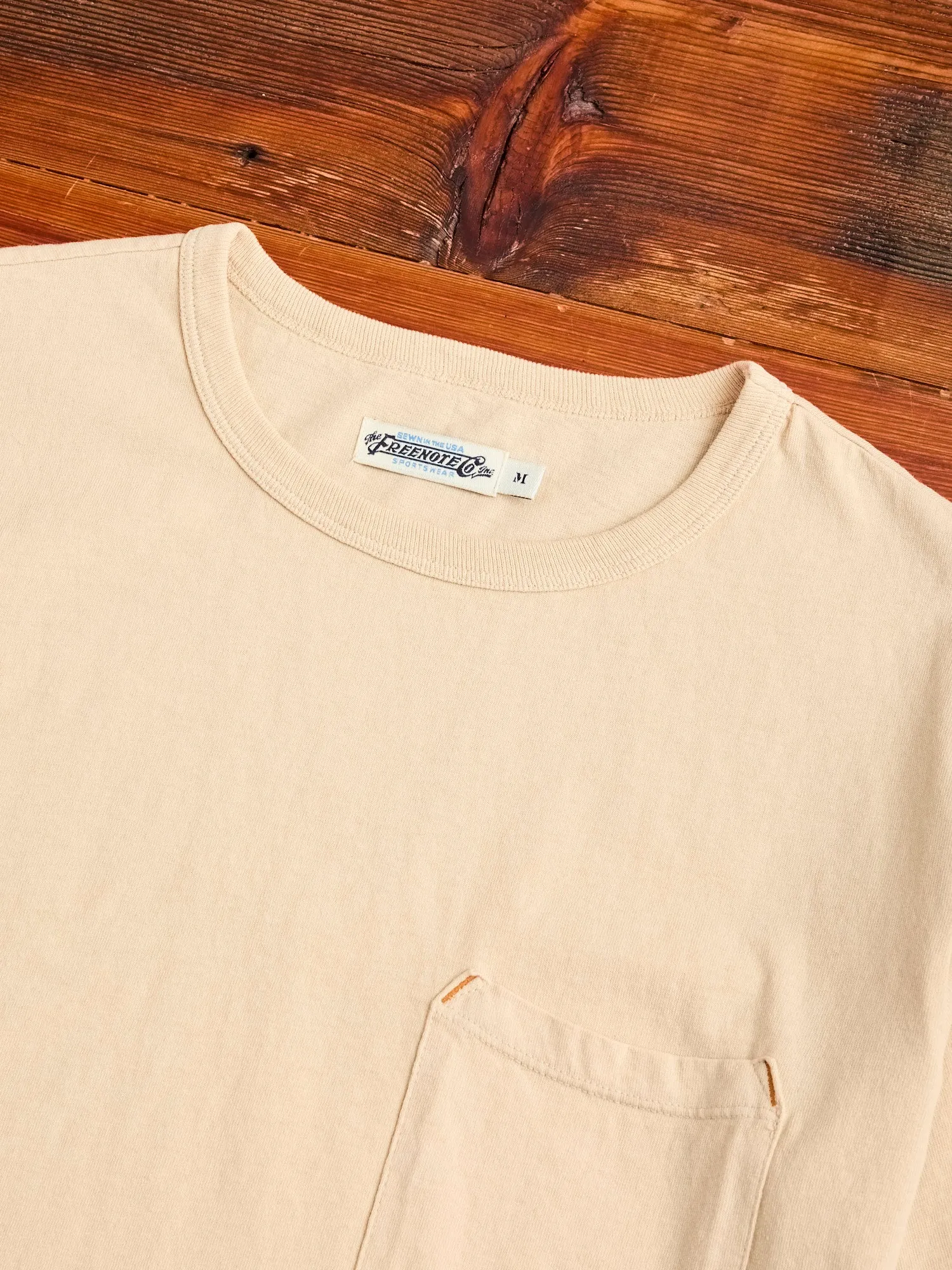 9oz Pocket T-Shirt in Cream