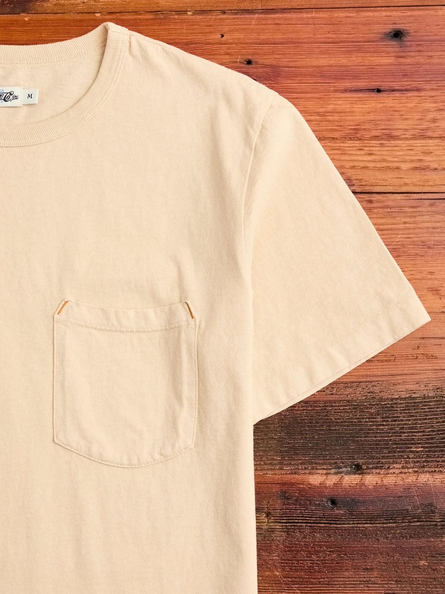 9oz Pocket T-Shirt in Cream