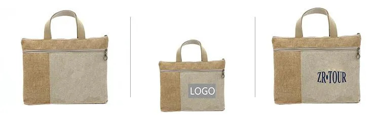 A4 Document Bag With Two Zippered Compartments