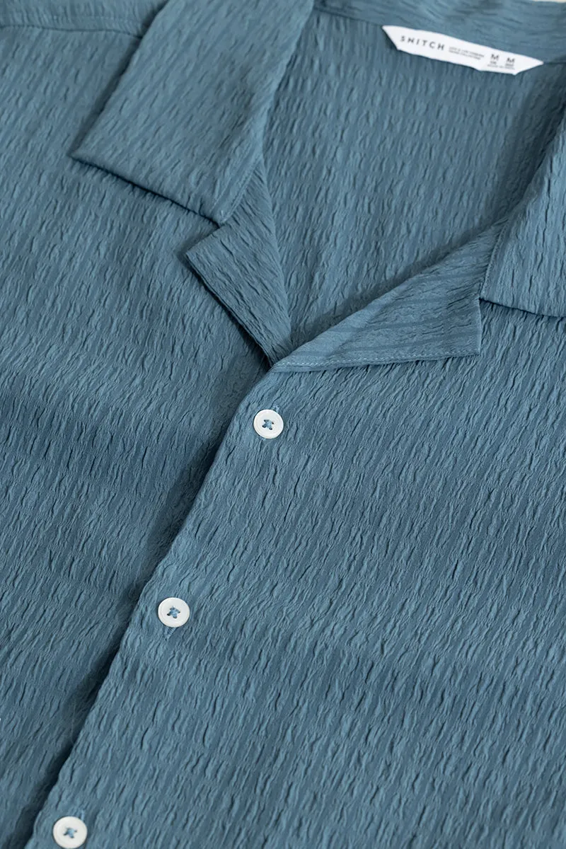 Absolute Seer Sucker Steel Blue Shirt