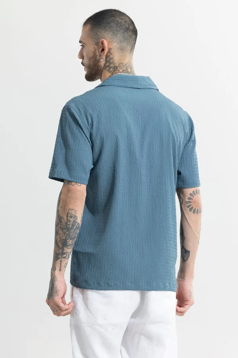 Absolute Seer Sucker Steel Blue Shirt