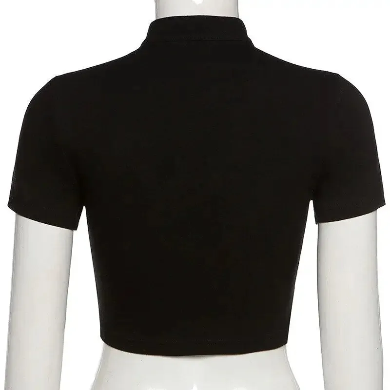 Aesthetic Hollow Navel Crop Top