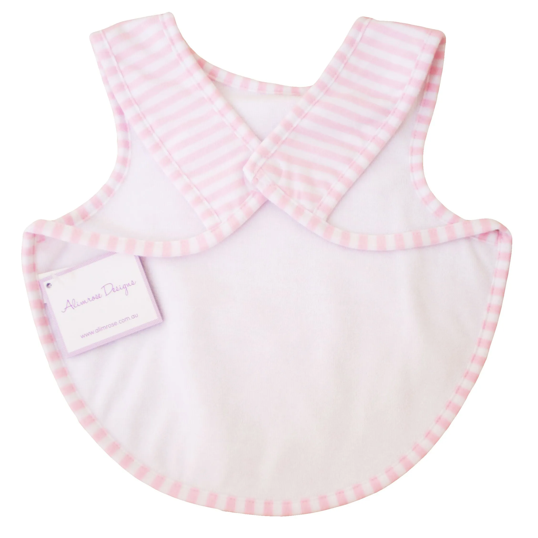 Alimrose Bib - Arm Holes Back Fastening Pink