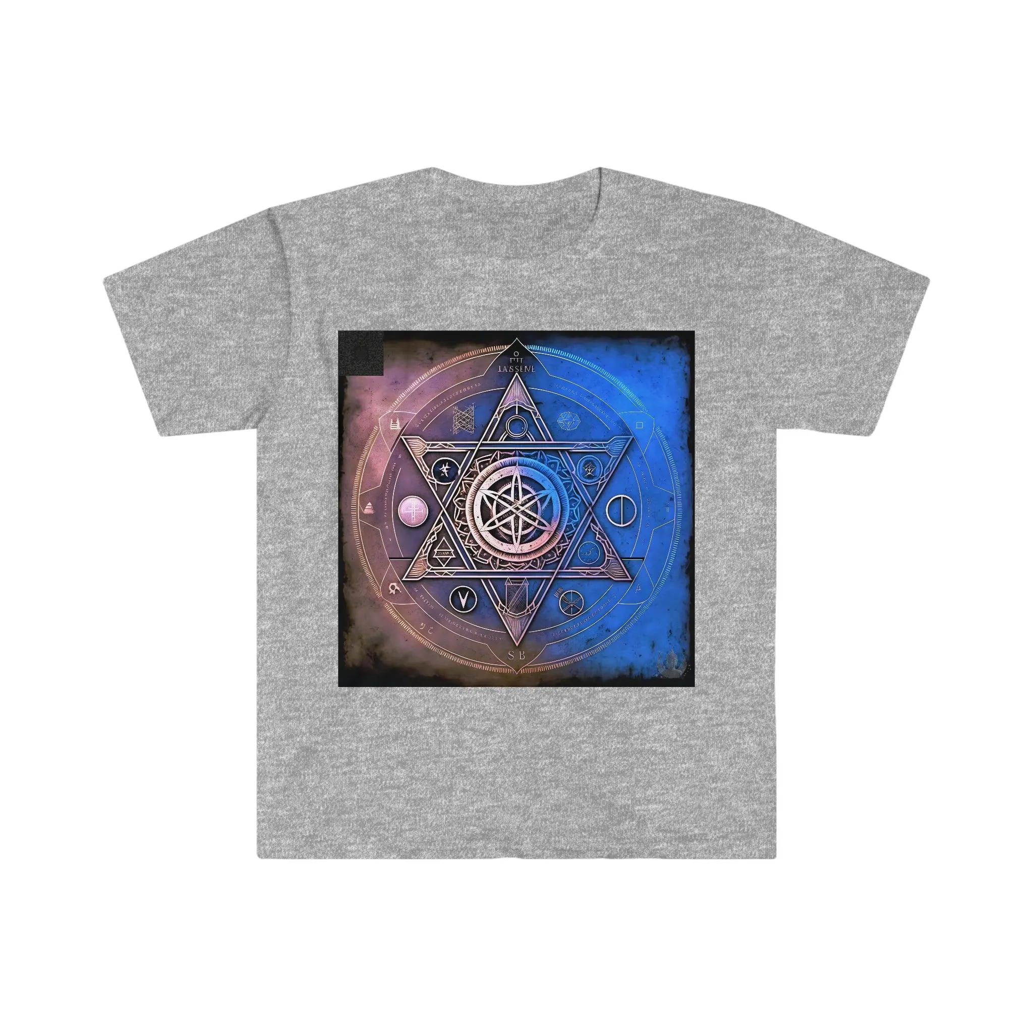 Ancient Symbols Of Secret Societies v2 - Digital Art / AI Art Tshirt - Unisex Softstyle - Alchemystics.Org