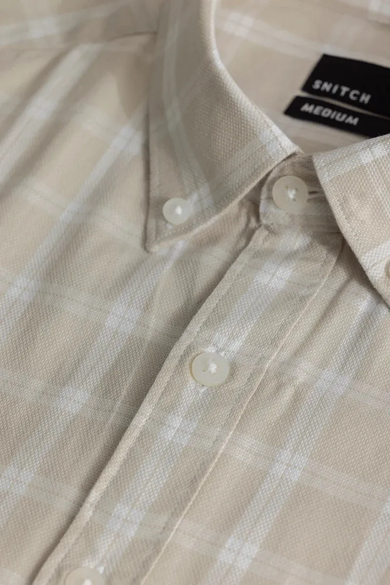 Antonio Beige Checks Shirt