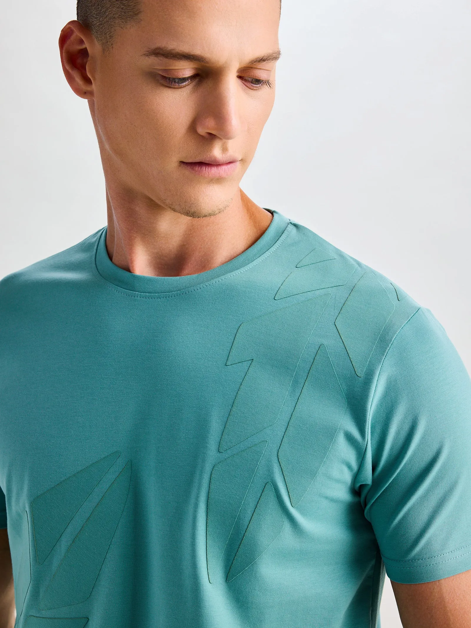 Aqua Green Supima Cotton Stretch T-Shirt