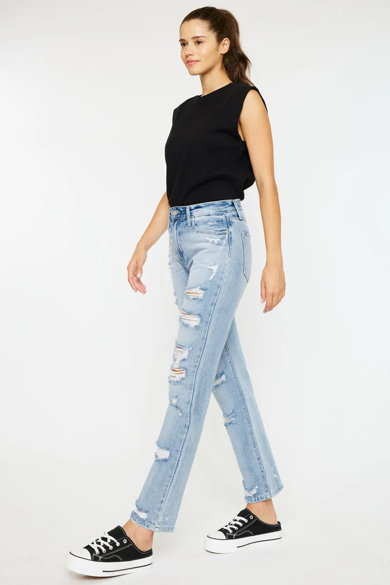 Ashland High Rise Slim Straight Leg Jeans