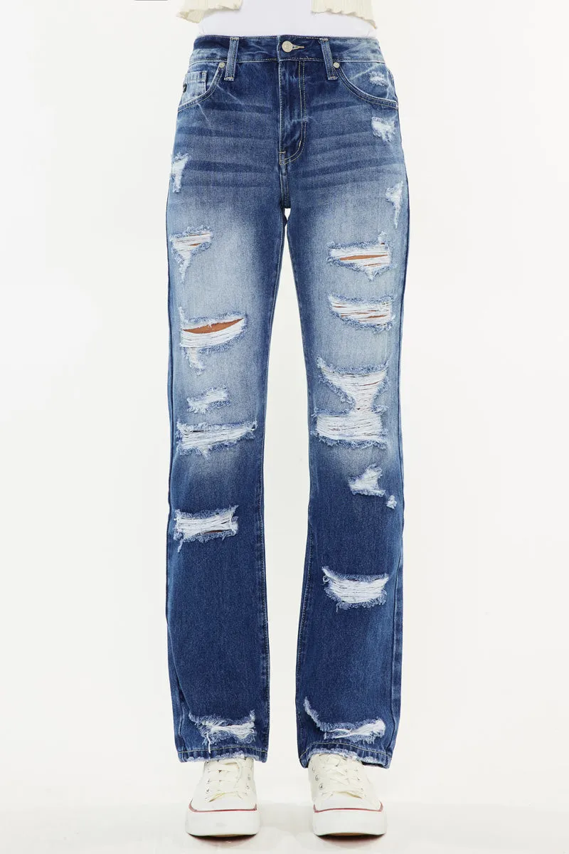 Ashland High Rise Slim Straight Leg Jeans