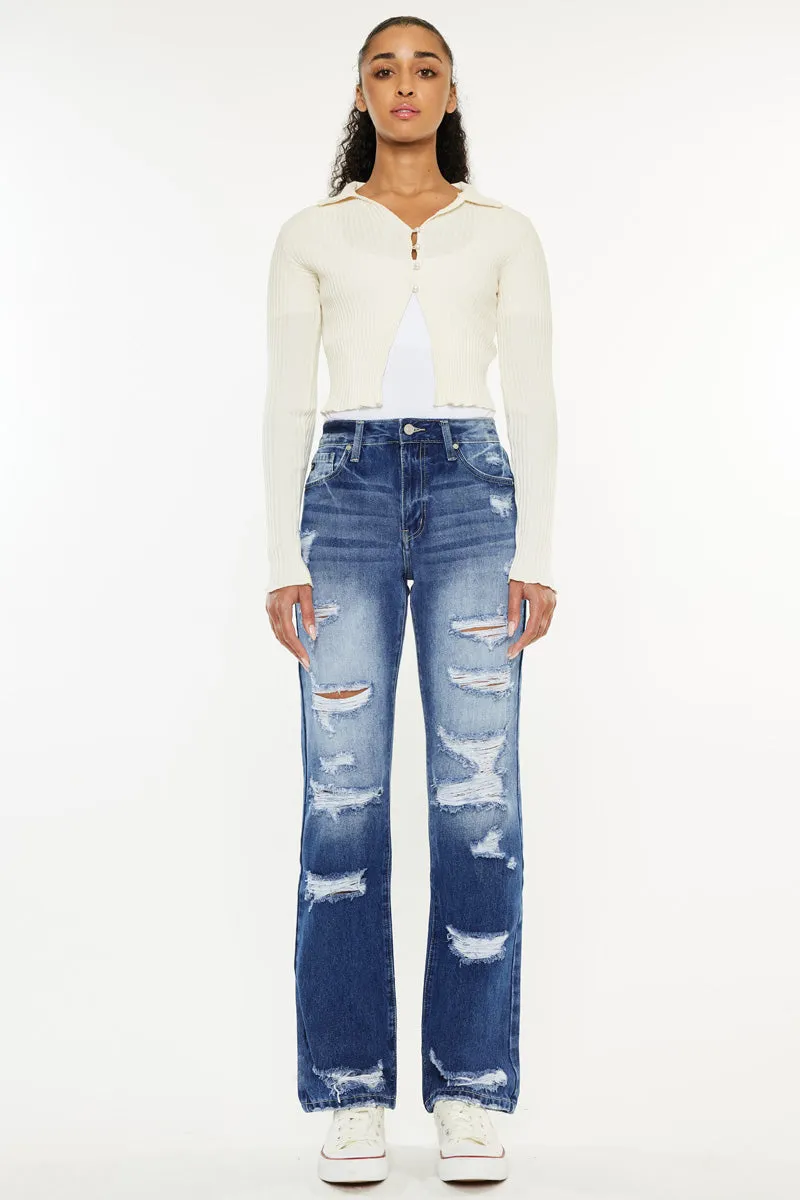 Ashland High Rise Slim Straight Leg Jeans