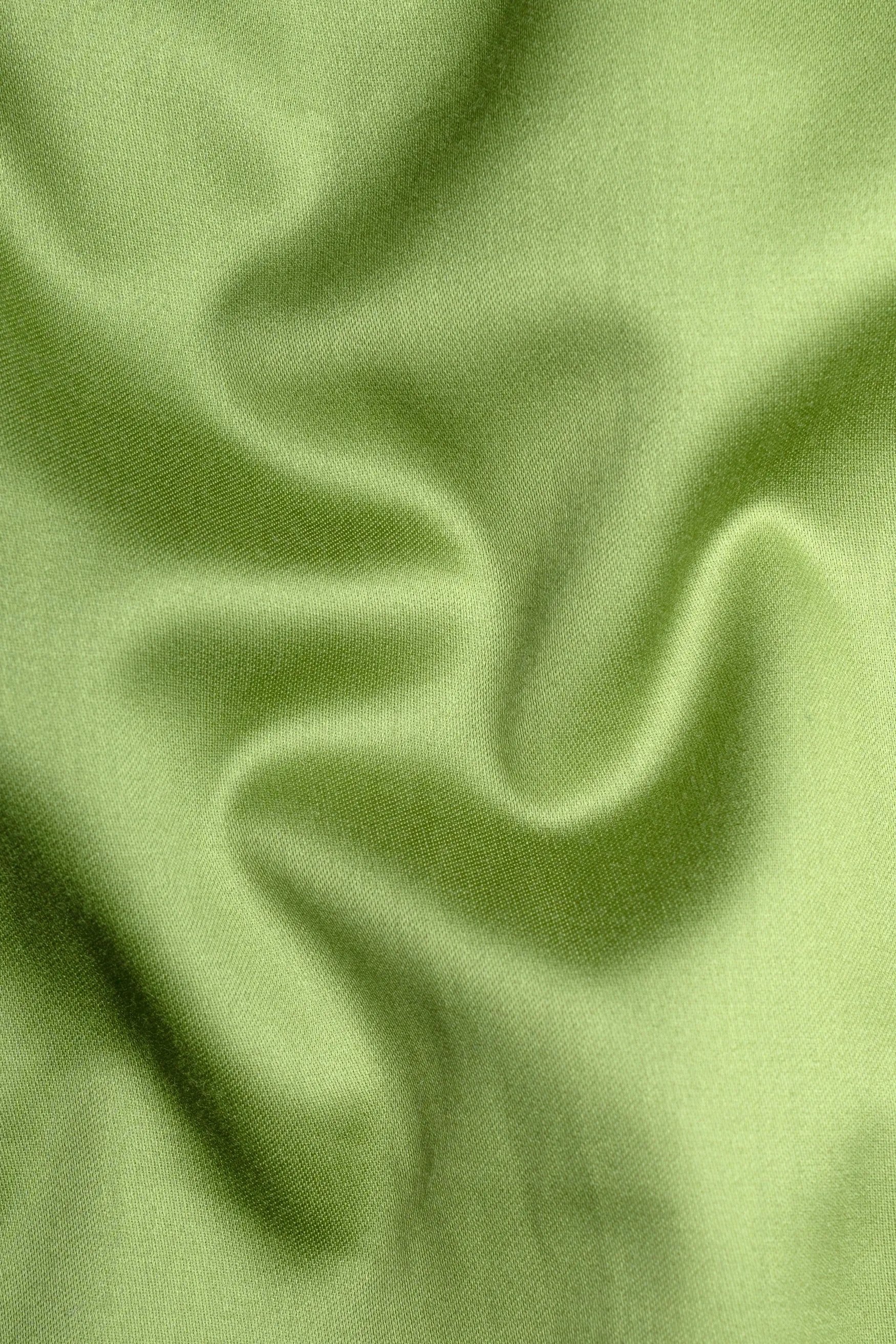 Asparagus Green Subtle Sheen Super Soft Premium Cotton Shirt