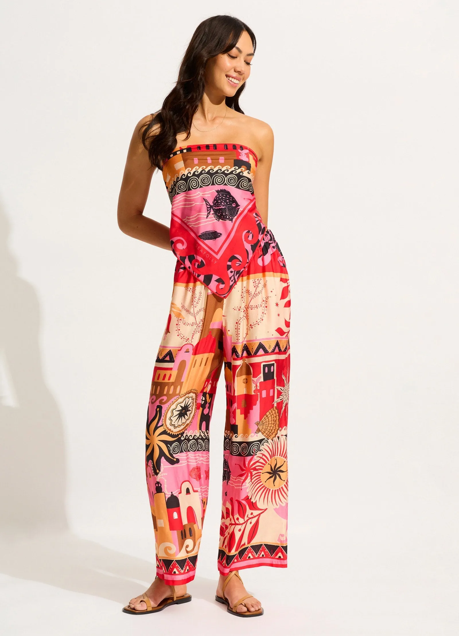 Atlantis Wide Leg Pant - Paradise Pink