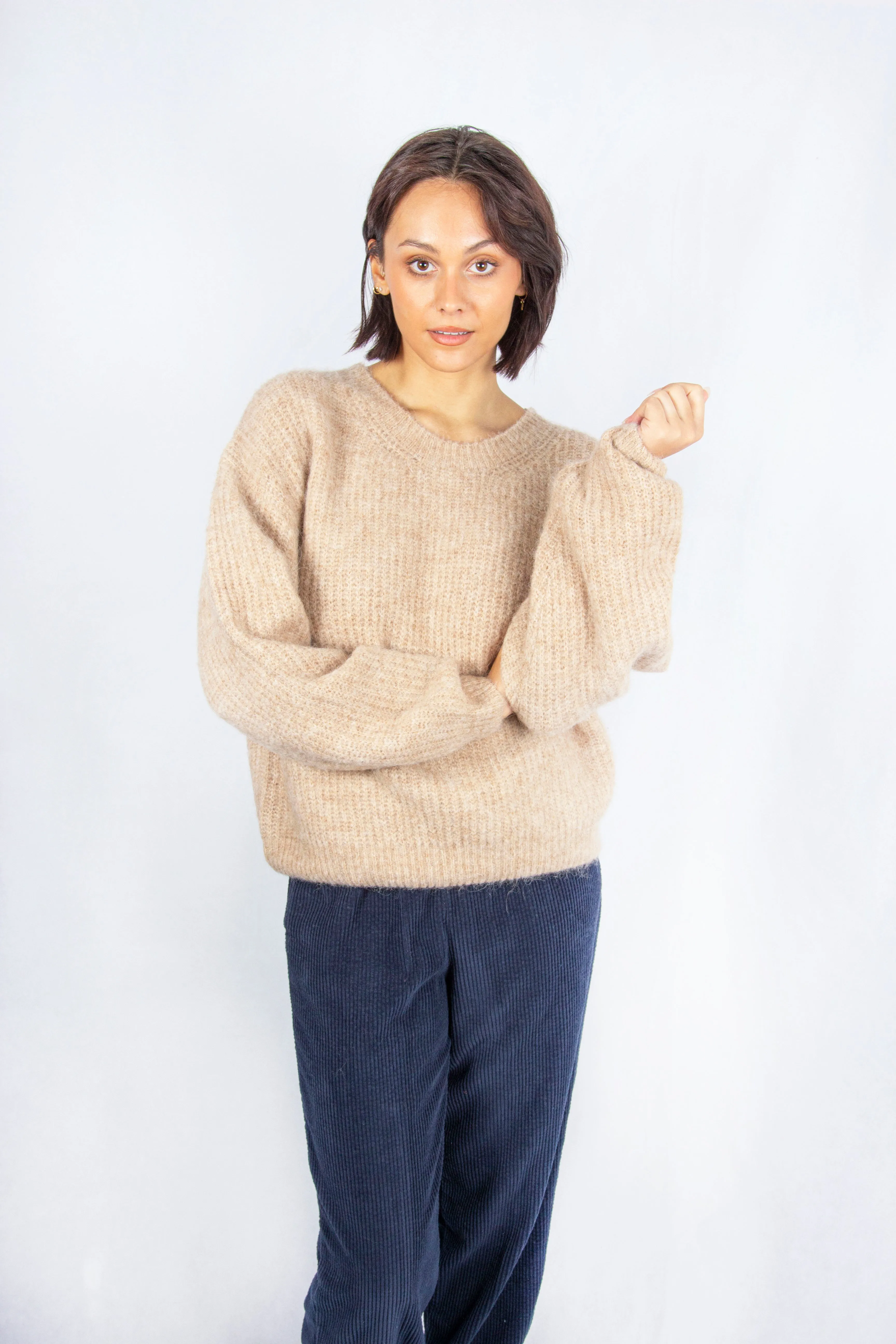 AV East 18 Sweater in Beige Melange