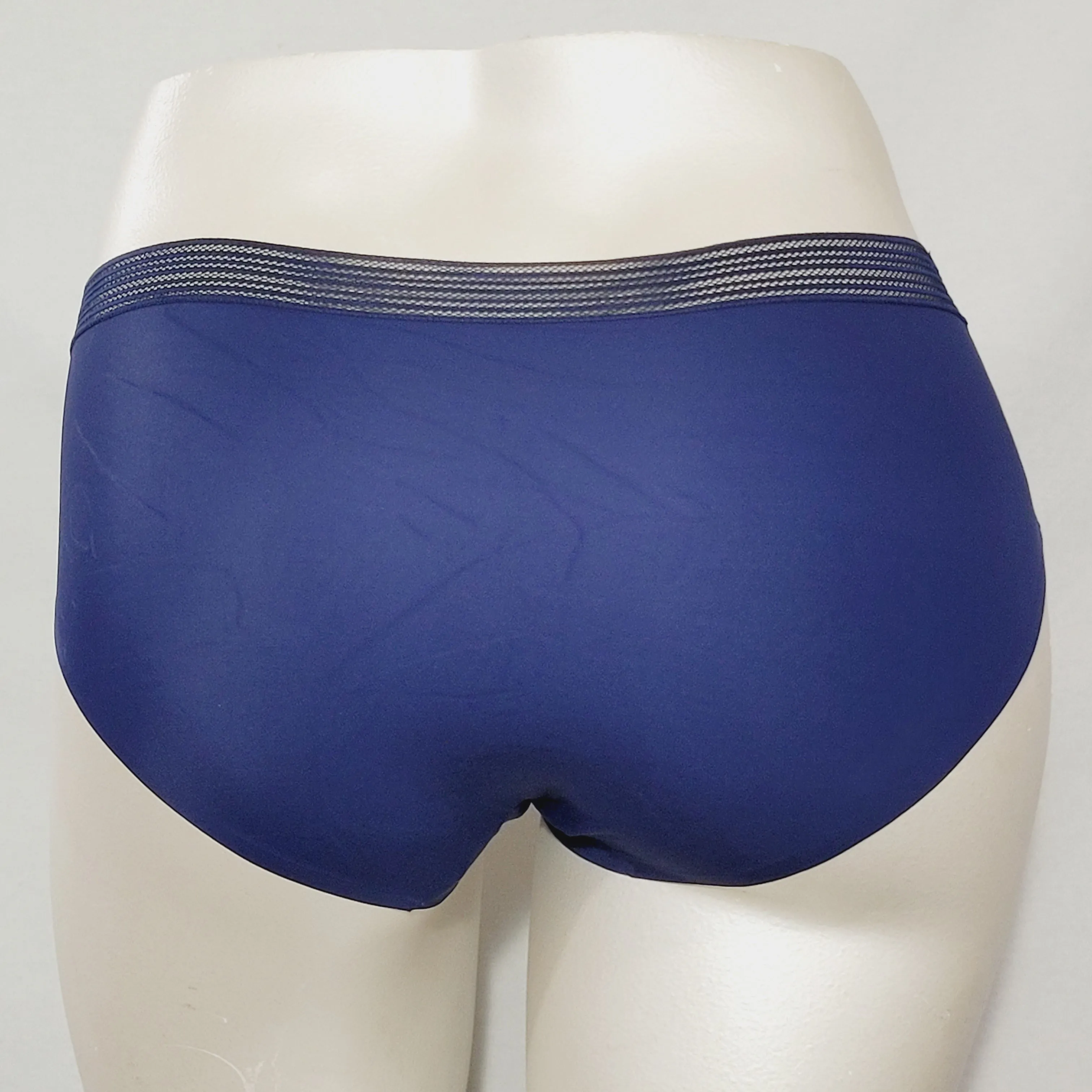 Ava & Viv Plus Size Laser Cut No Show Hipster Panty 3X Nighttime Blue