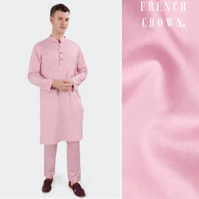 Azalea Pink Subtle Sheen Super Soft Premium Cotton Kurta Set