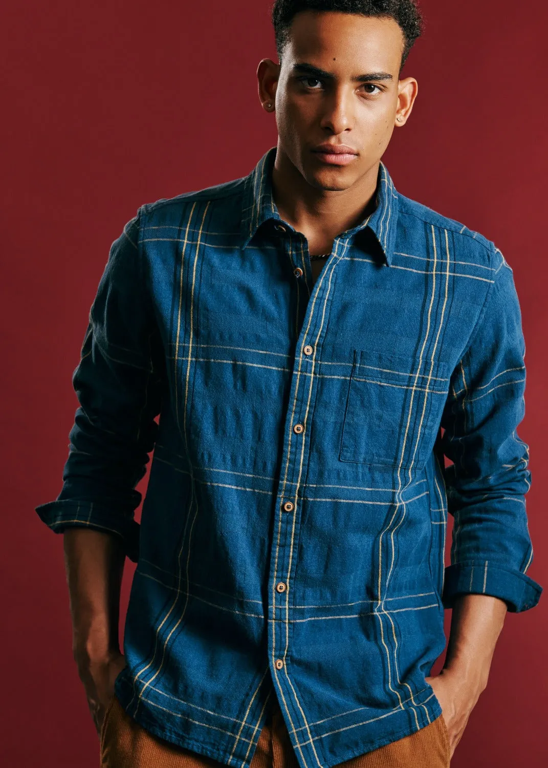 B by Ben Sherman Indigo Check Shirt