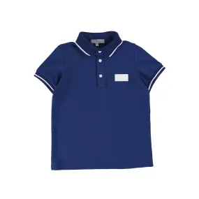 BACE COLLECTION BLUE PIQUE POLO [Final Sale]