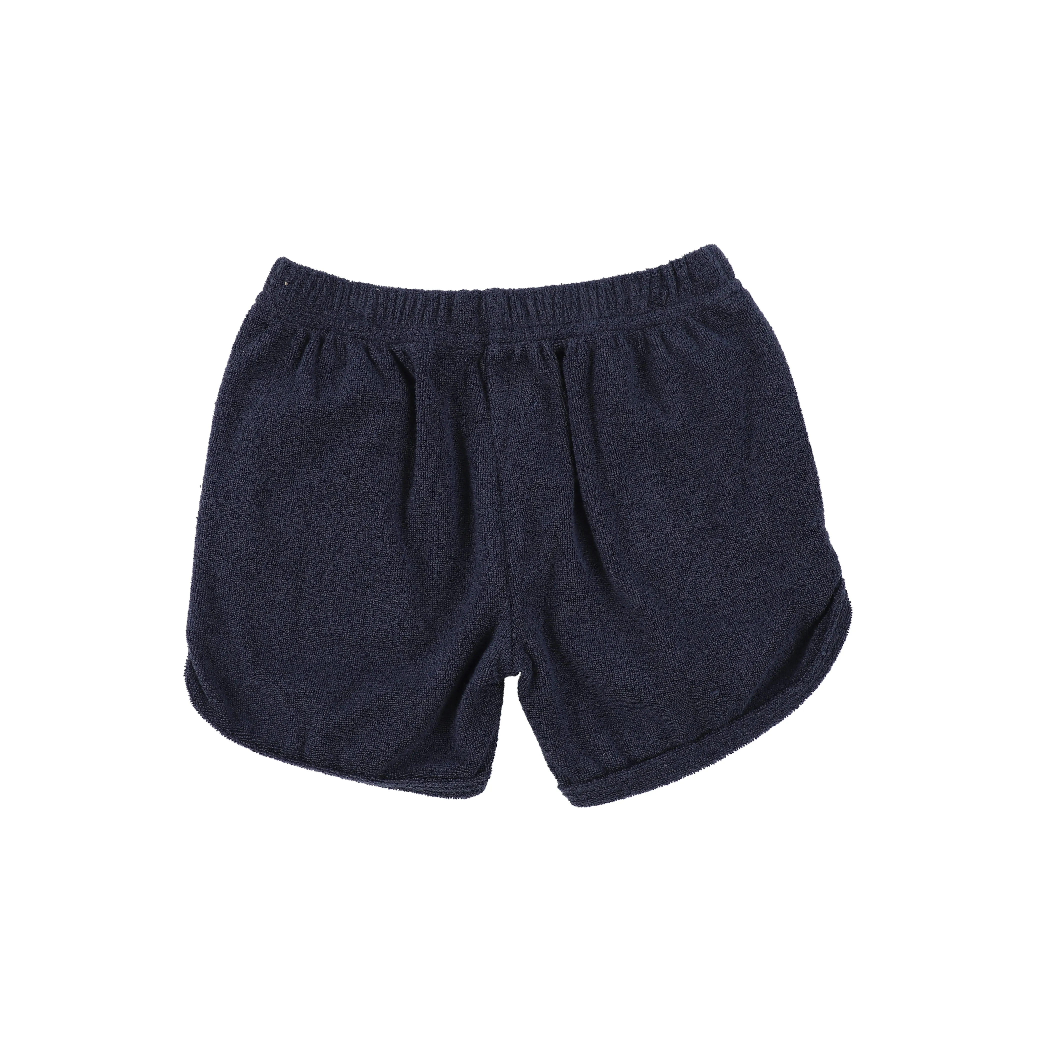 BAMBOO NAVY TERRY WAIST TRIM SHORTS [FINAL SALE]