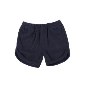 BAMBOO NAVY TERRY WAIST TRIM SHORTS [FINAL SALE]