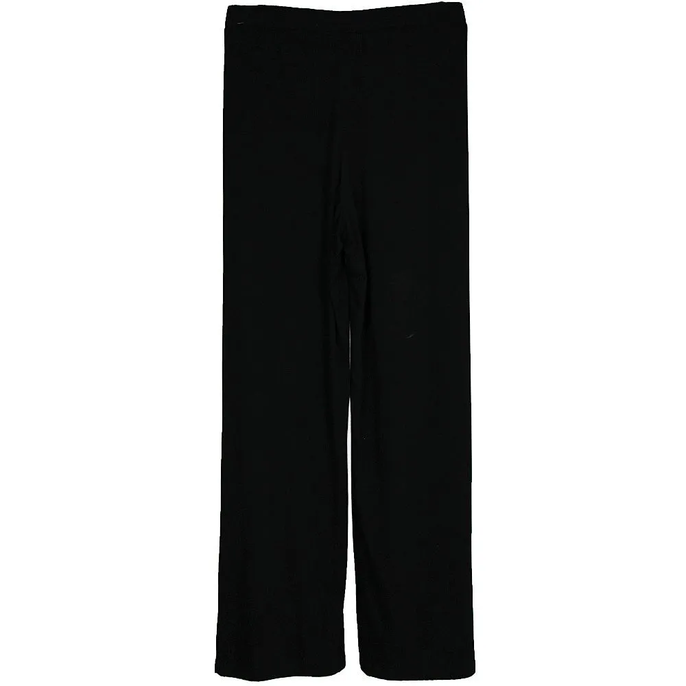 Black Bamboo Wide Leg Dress Pant