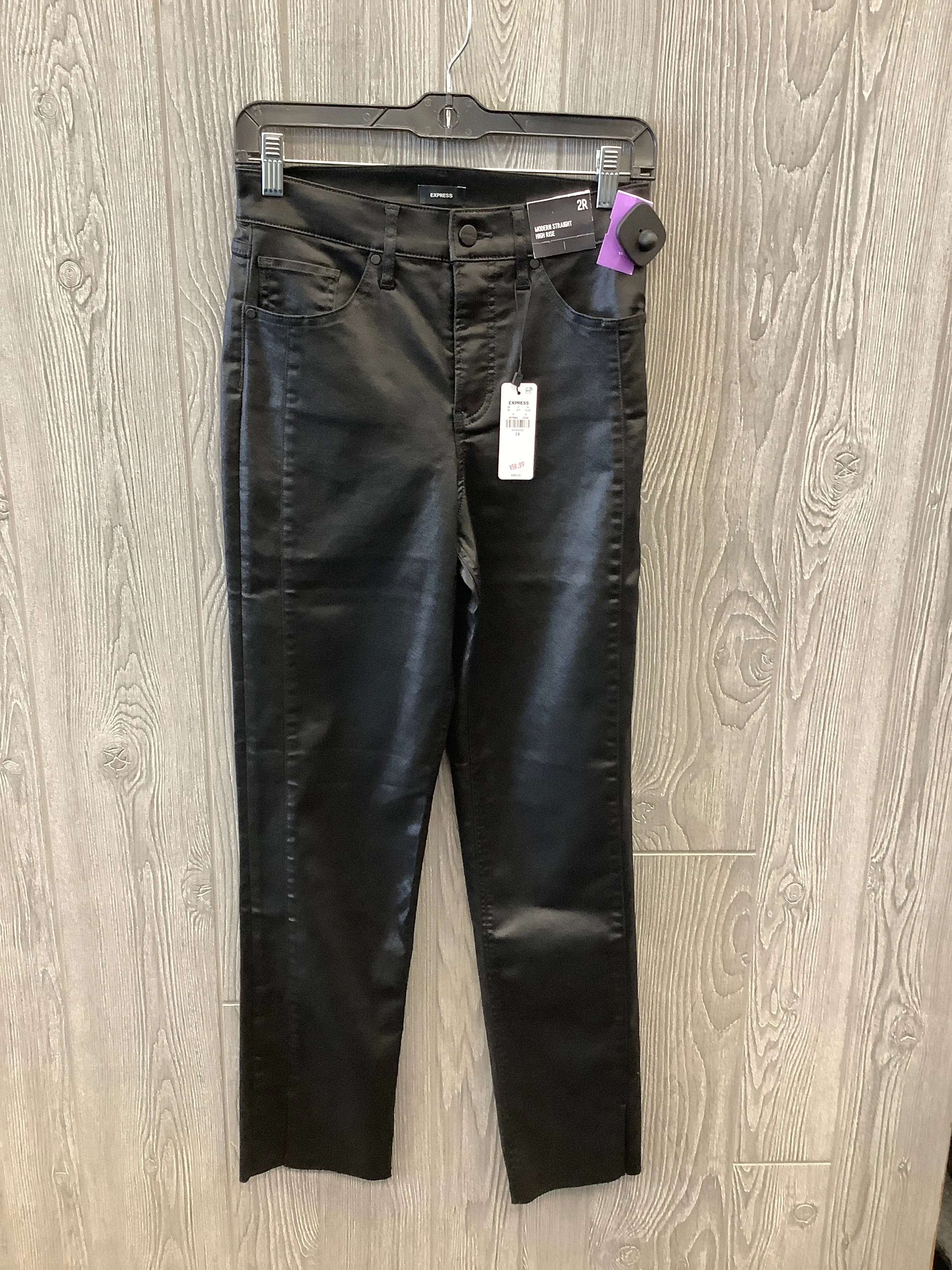 Black Jeans Straight Express, Size 2