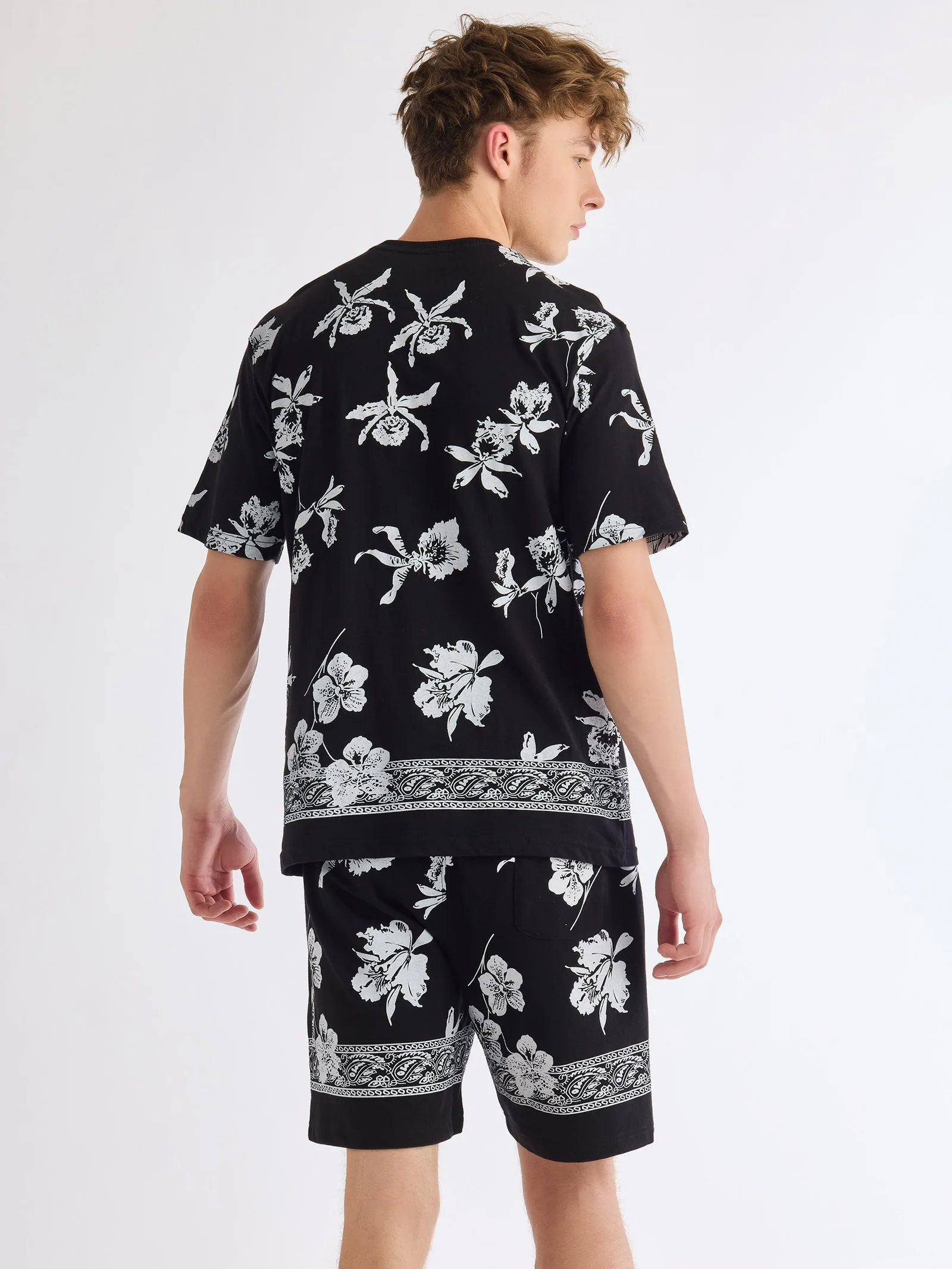 Black Printed Pure Cotton Co-Ords