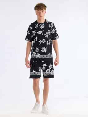 Black Printed Pure Cotton Co-Ords