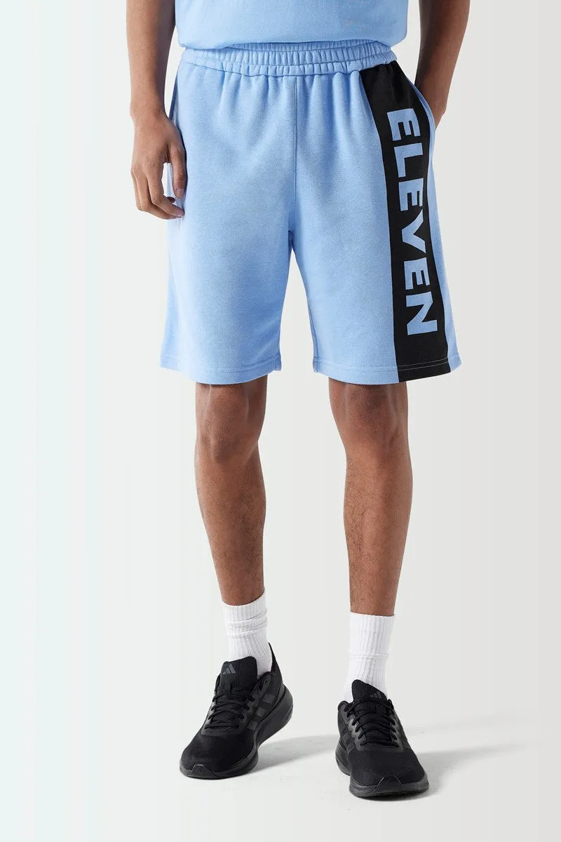 Block Graphic Sweat Shorts - Vista Blue