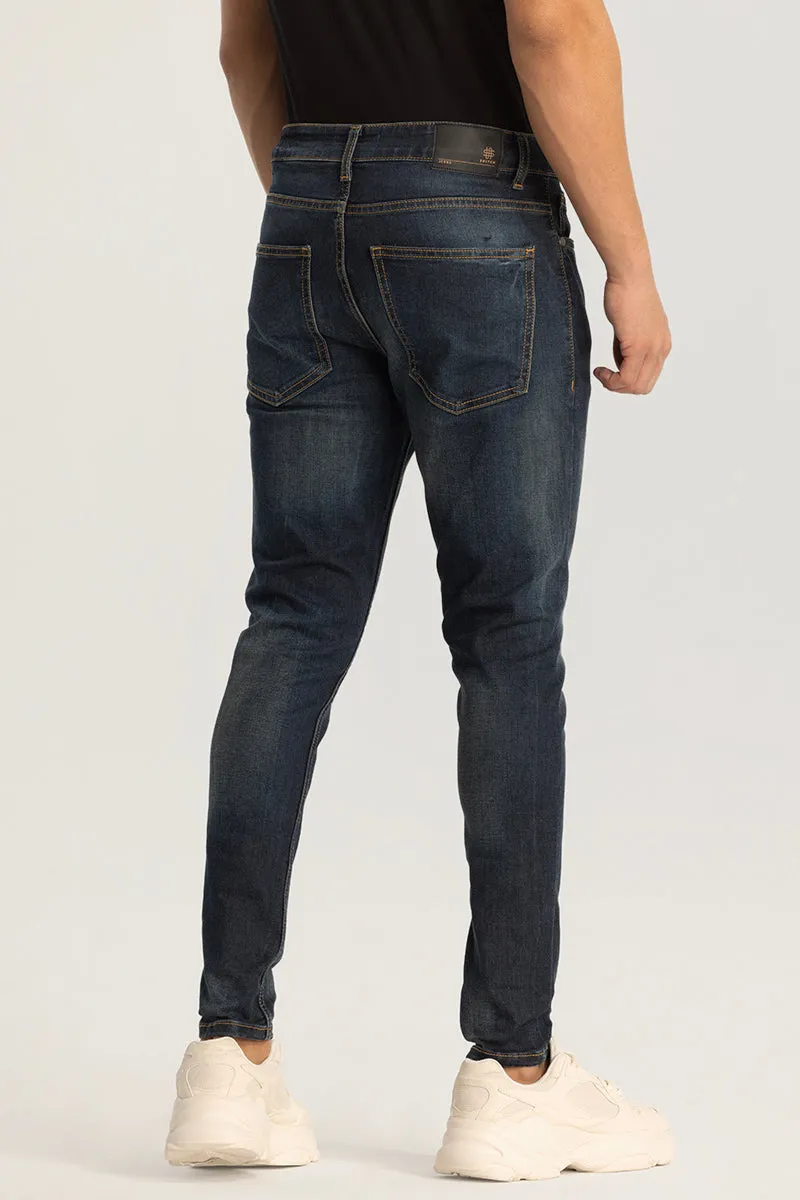 Blue Plain Skinny Fit Jeans