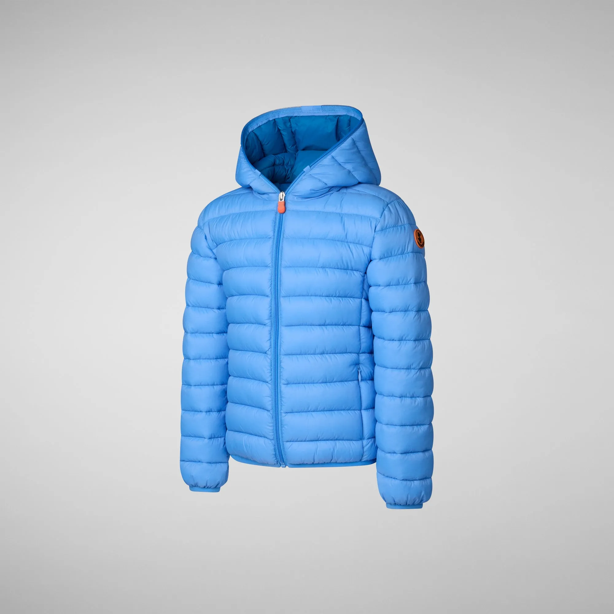 Boys' animal free puffer jacket Dony in cerulean blue