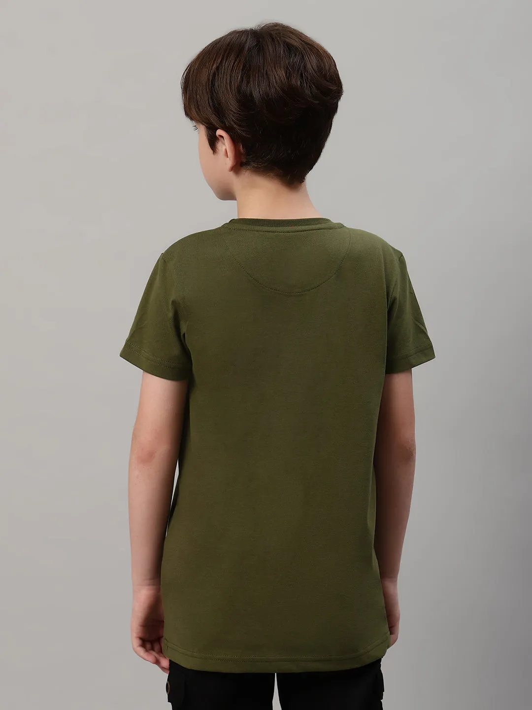 Boy's Green Typographic Print T-Shirt