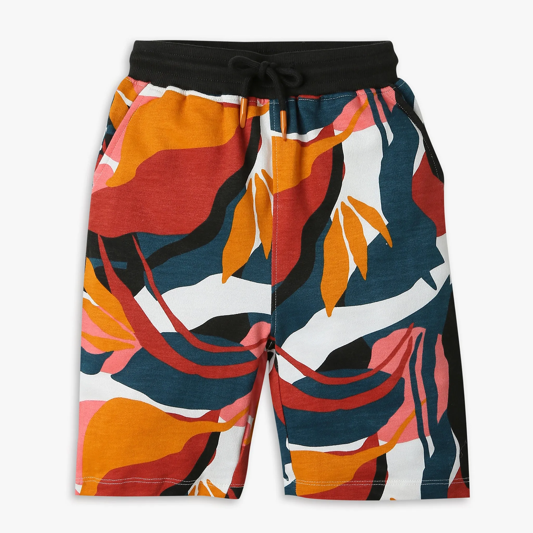 Boys Regular Fit Printed Mid Rise Shorts