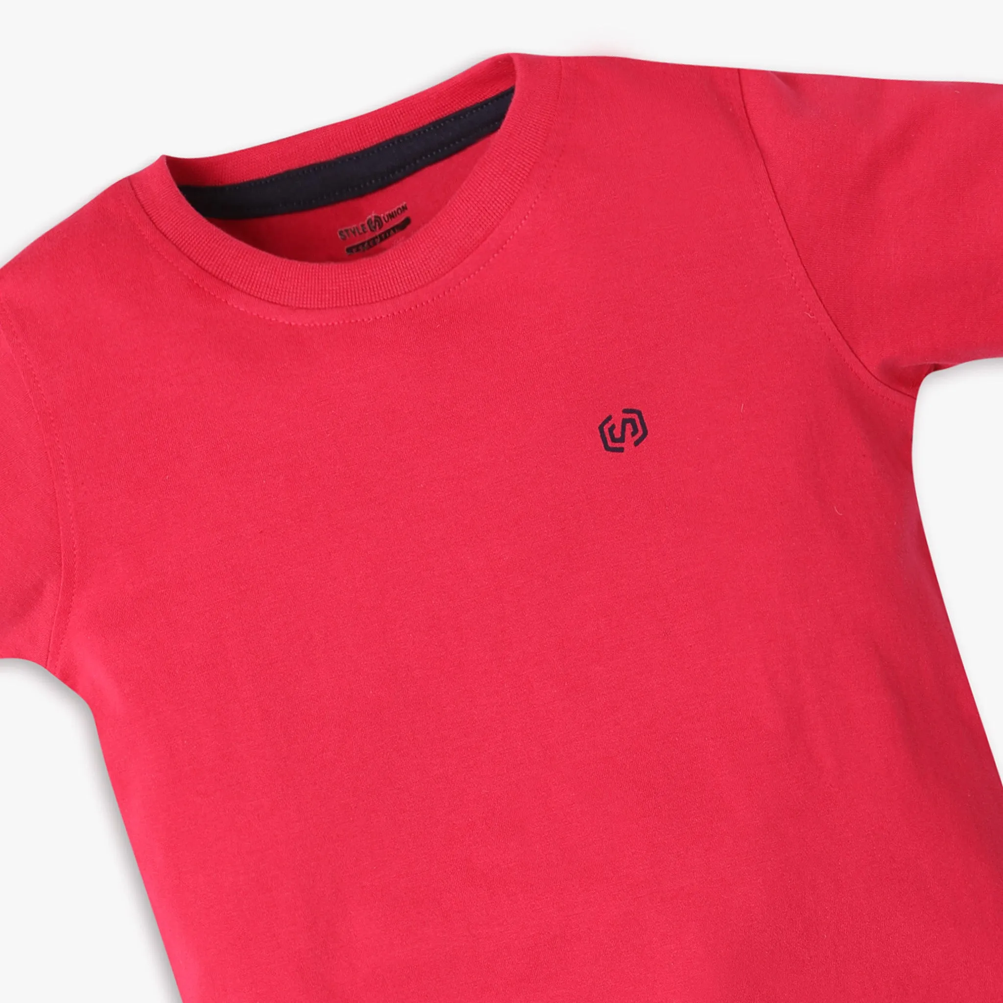 Boy's Regular Fit Solid T-Shirt