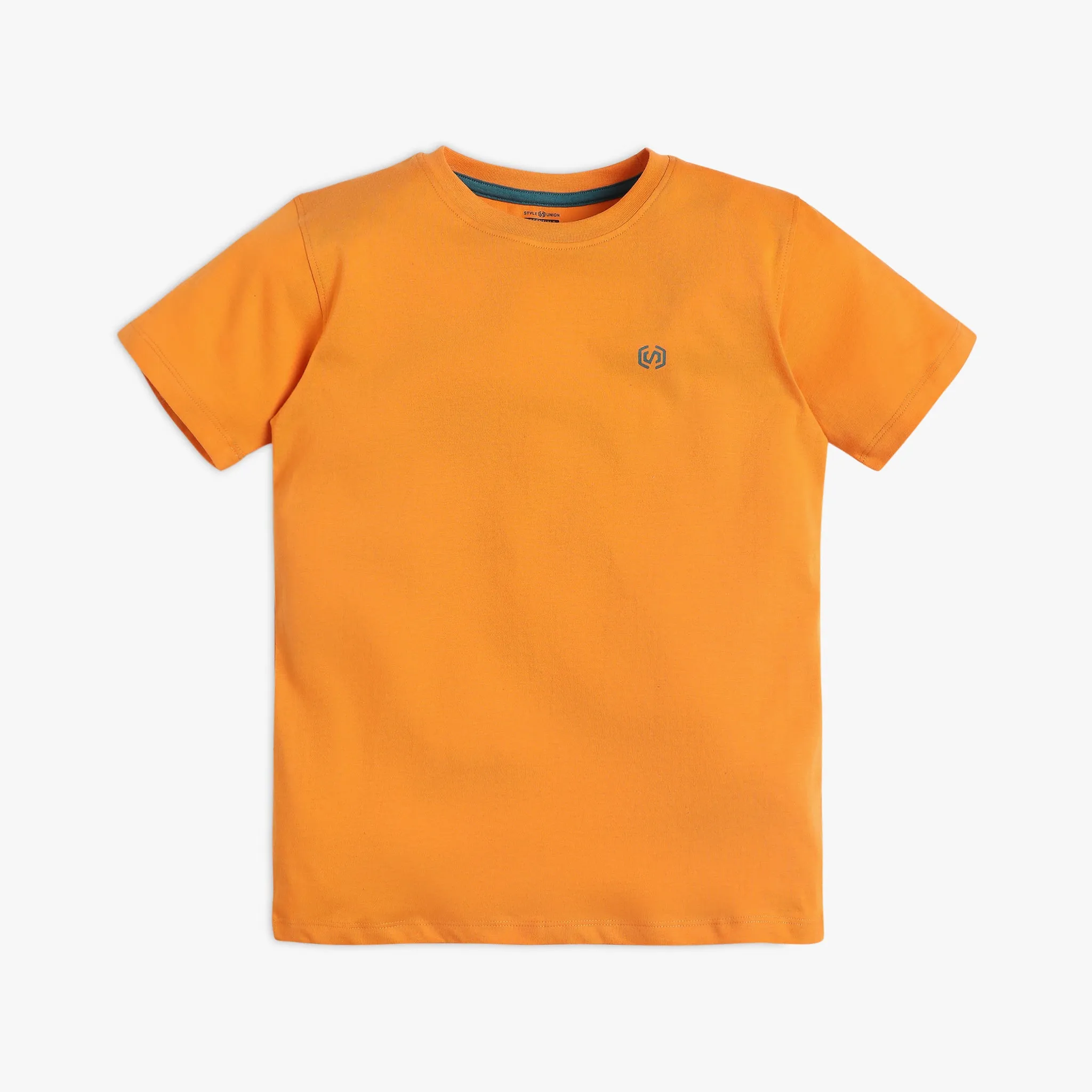 Boy's Regular Fit Solid T-Shirt