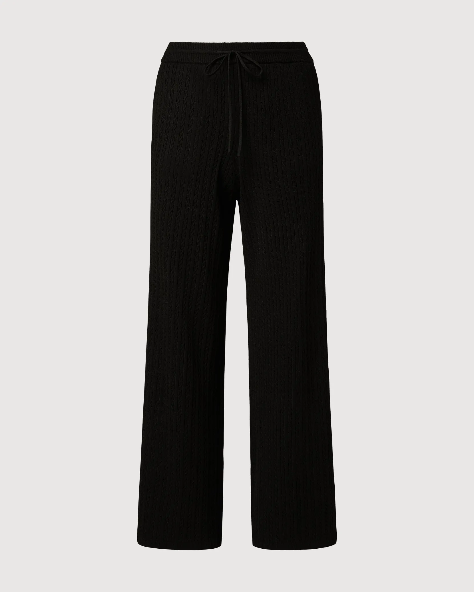 Cable Knit Wide Leg Pant