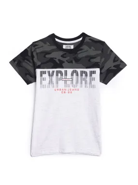 Cantabil Boys Olive Round Neck T-Shirt