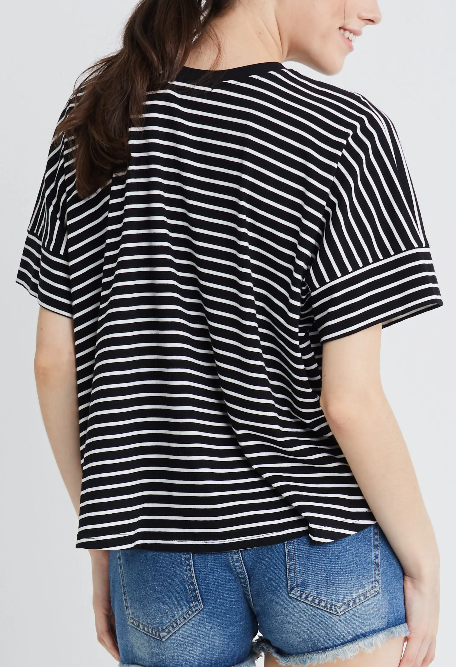 Chalk Striped Boxy Top