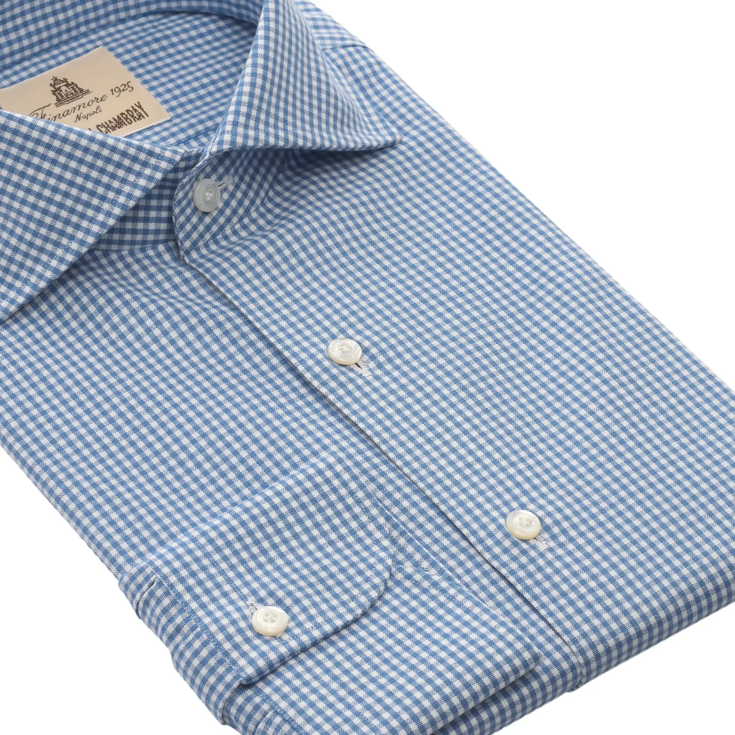 Checked Cotton Blue and White Shirt