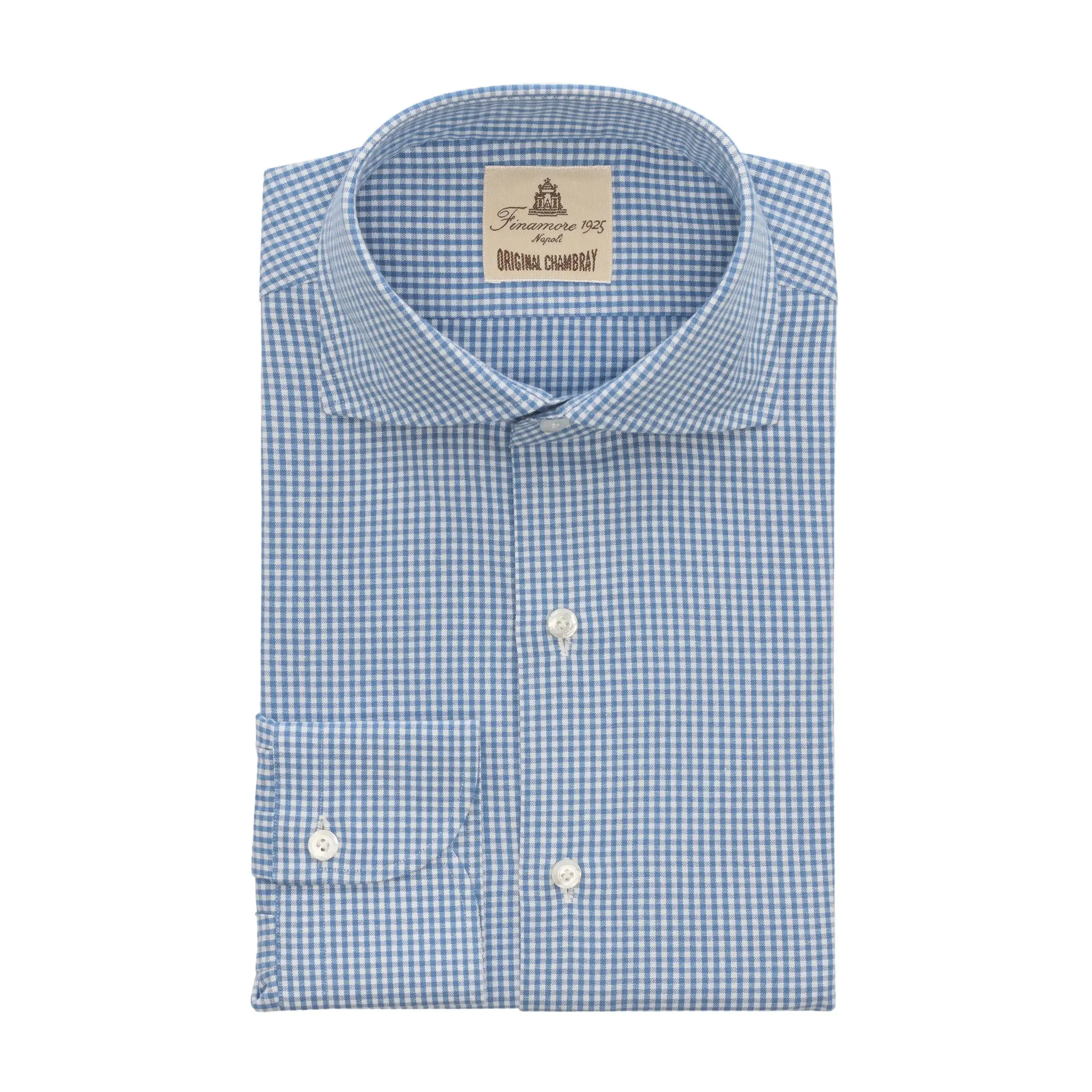 Checked Cotton Blue and White Shirt