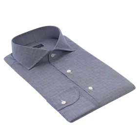 Checked Cotton Shirt in Blue