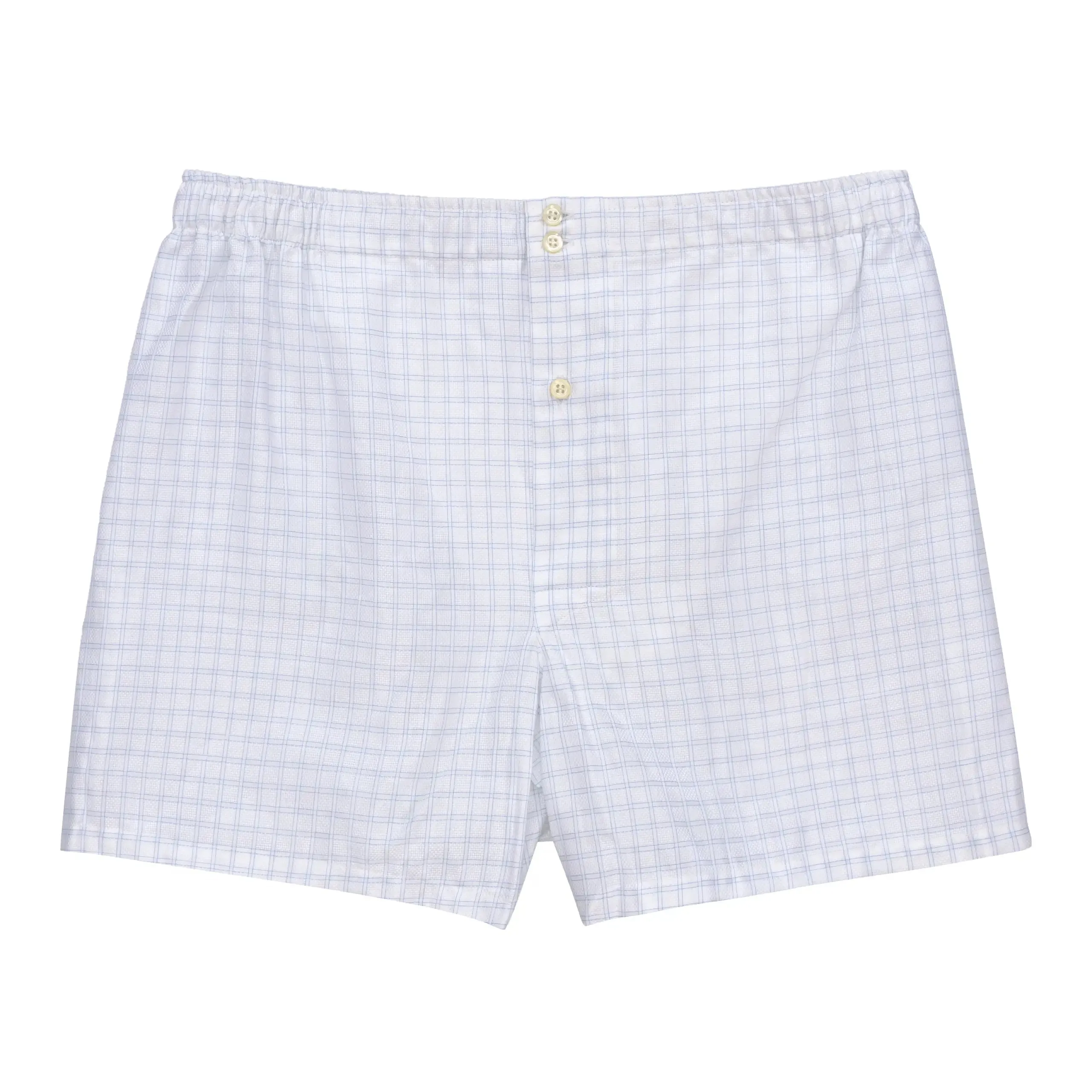 Checked White Boxer Shorts