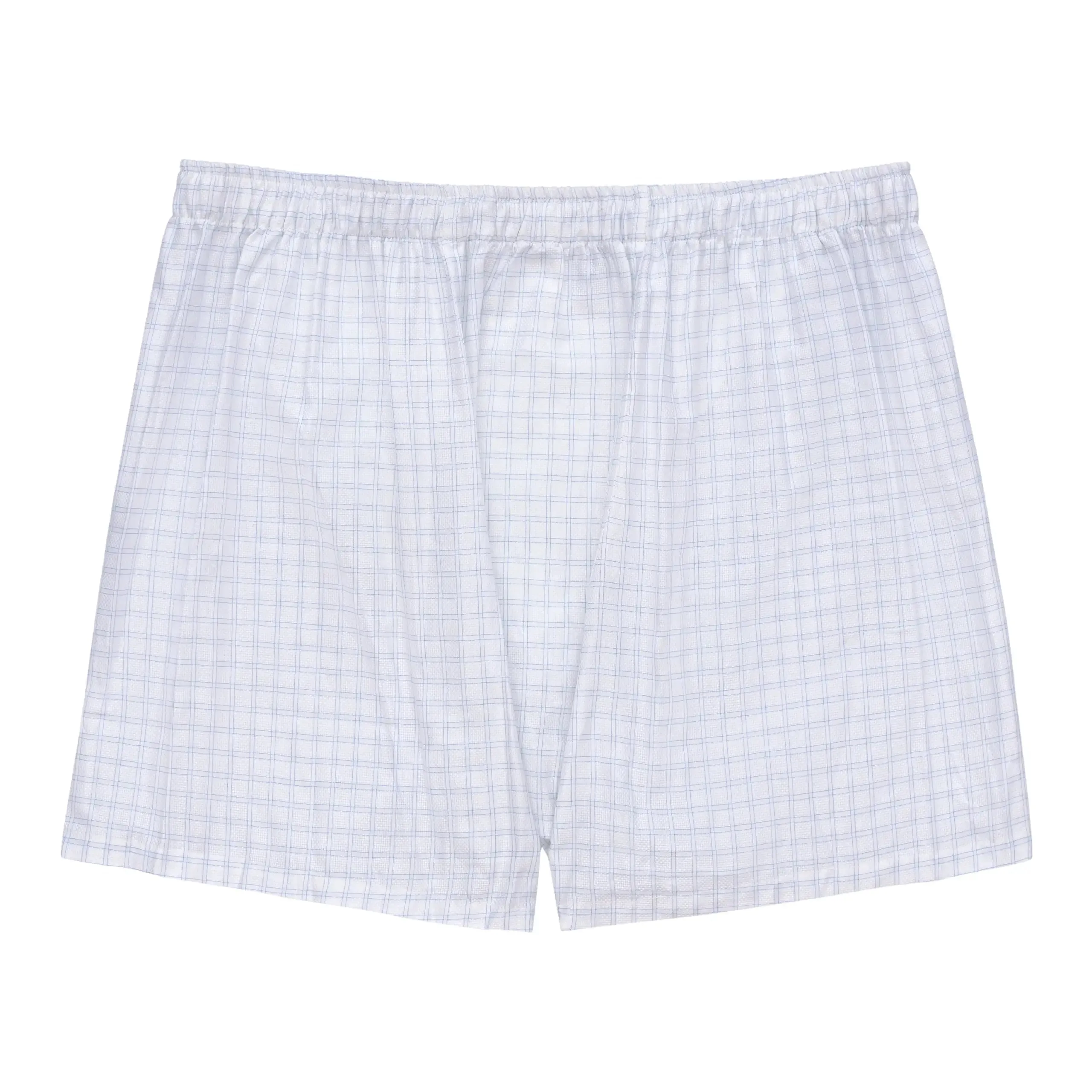 Checked White Boxer Shorts