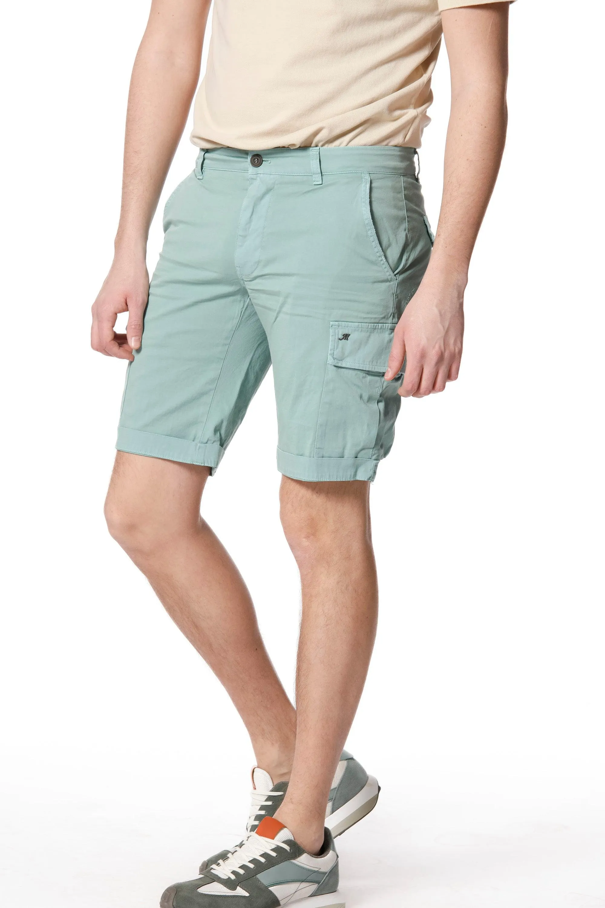 Chile bermuda cargo uomo in raso stretch regular ①