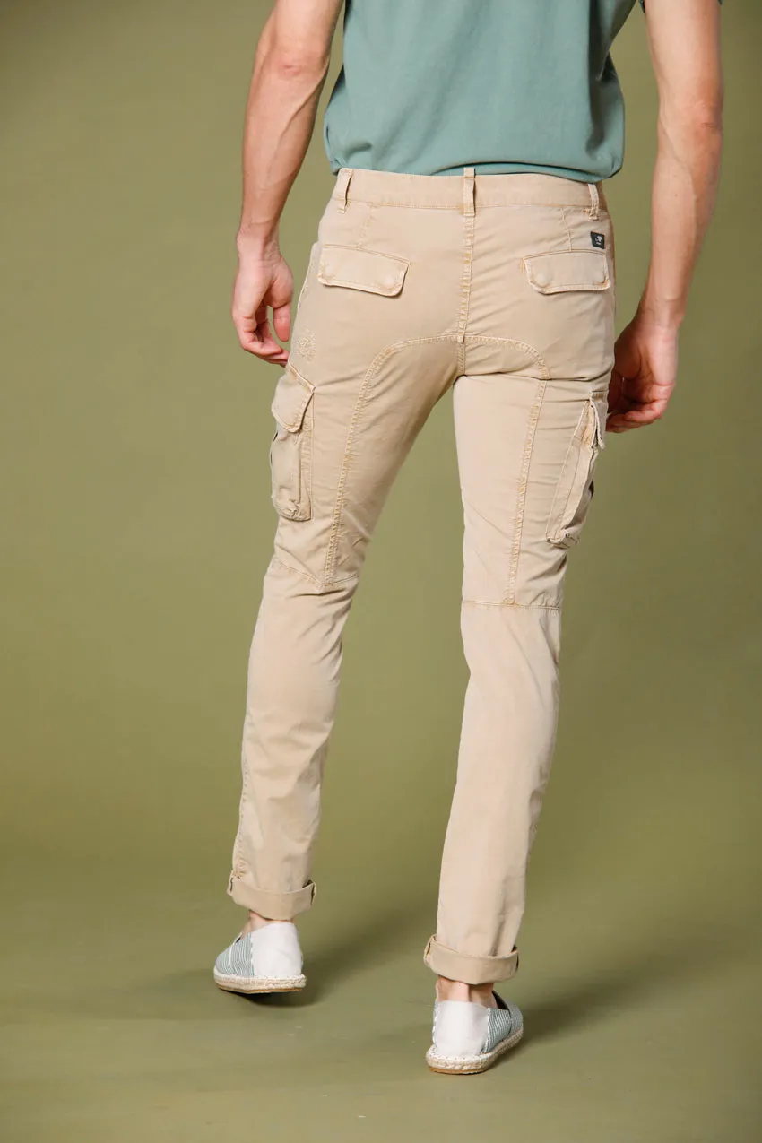 Chile pantalone cargo uomo in twill stretch icon washing extra slim