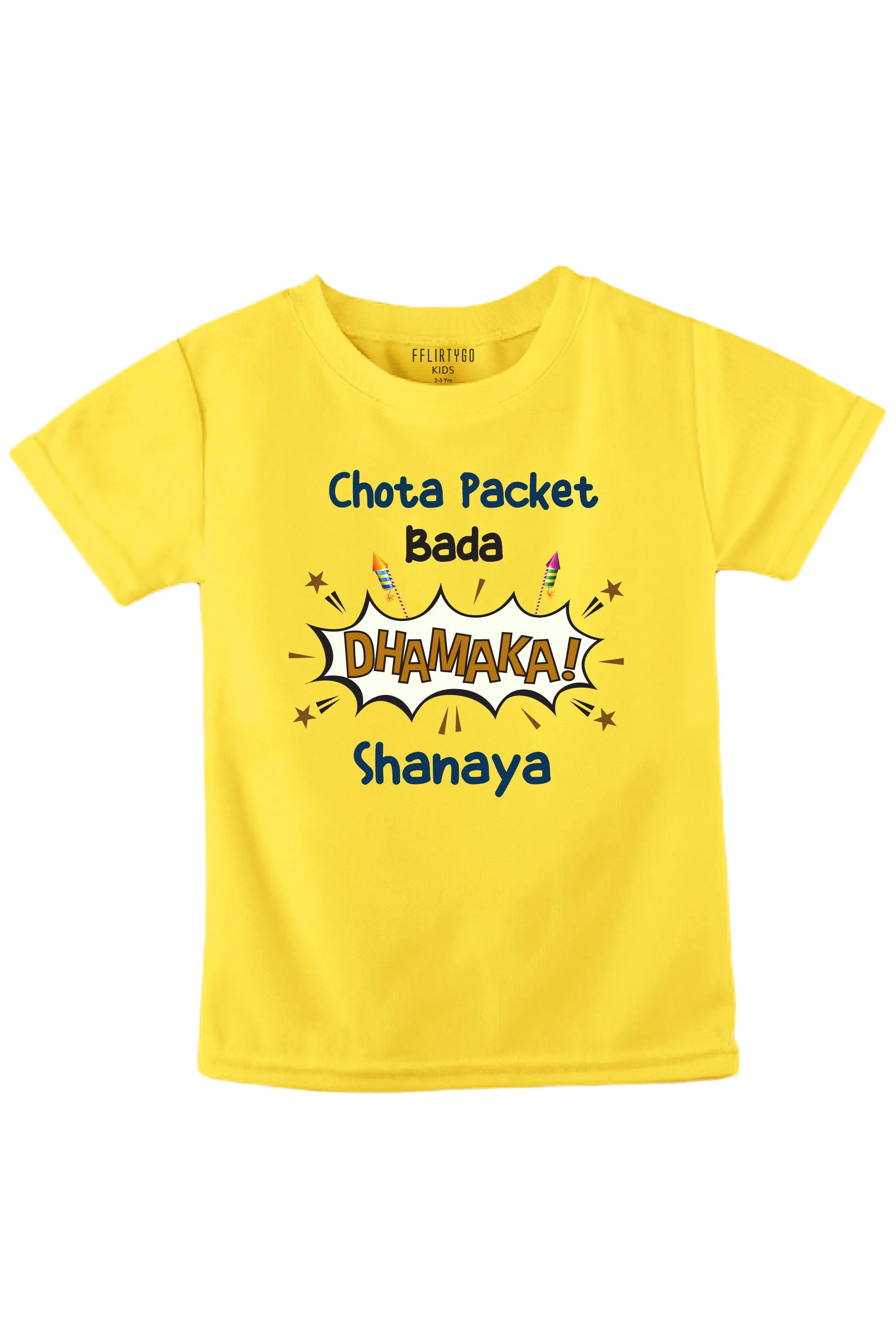 Chota Packet Bada Dhamaka Kids T Shirt w/ Custom Name