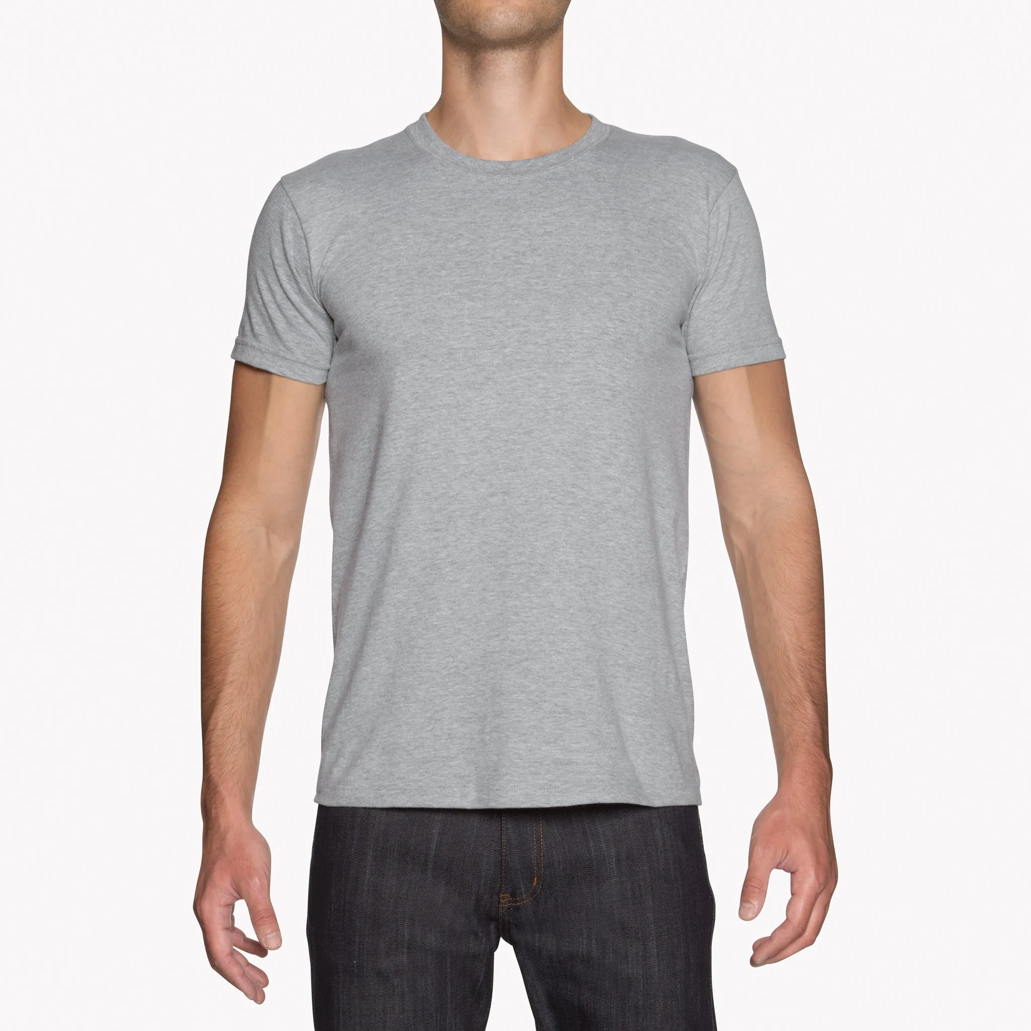 Circular Knit T-Shirt - Heather Grey‎