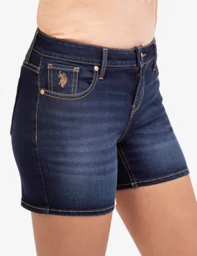 CLASSIC MID RISE DENIM SHORTS